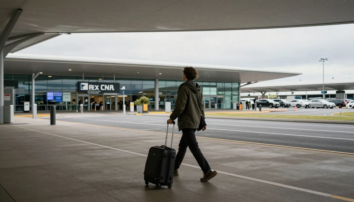 Terminal 4 entrance at the southern end